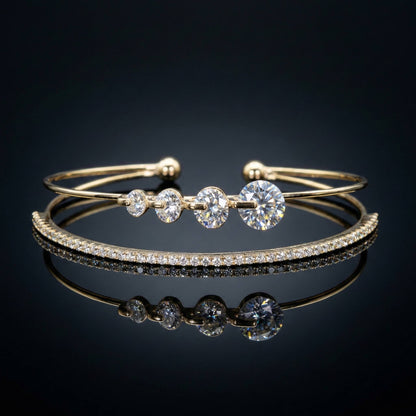 Luxora Four Diamond Double Line Kada