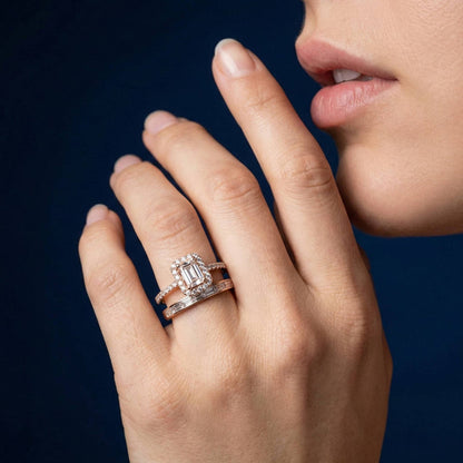 Luxora Emerald Cut Centerpiece Ring