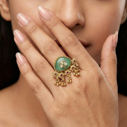 Luxora Kundan Detailing Ring