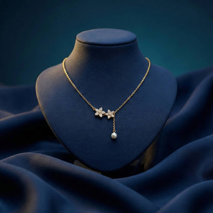 Luxora Two Flowers with Pearl