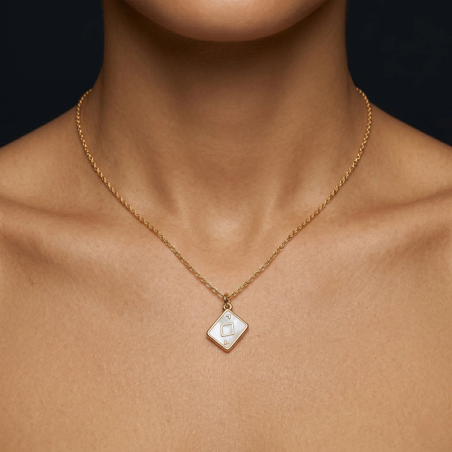 Luxora Ace of Elegance Playing Card Pendant