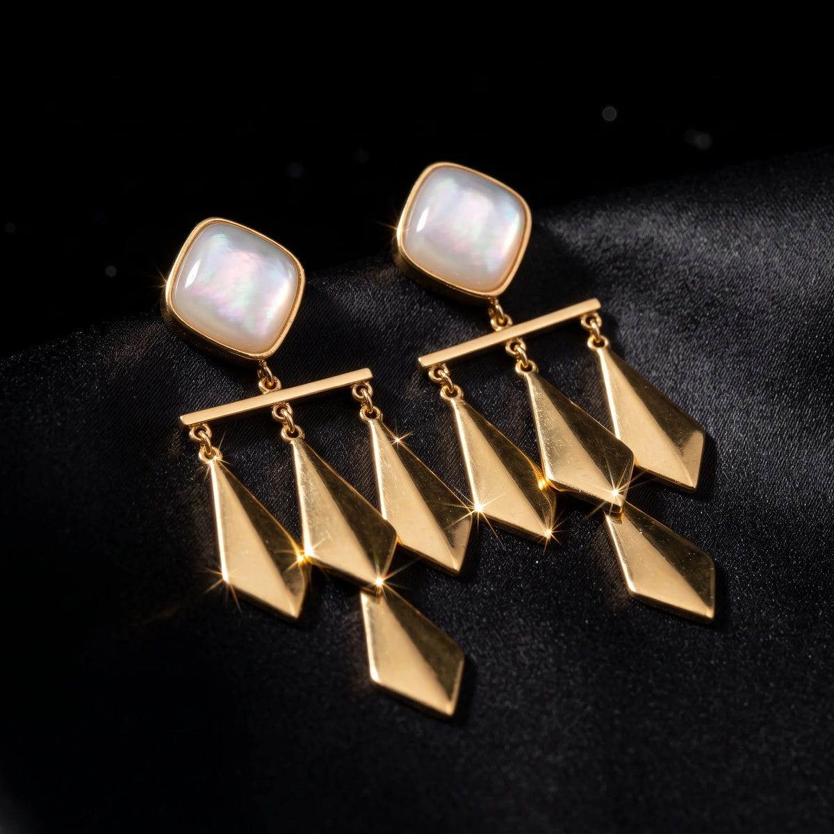 Luxora Aurora Pearl Cascade Earrings