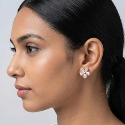 Luxora Ethereal Crystal Bloom Earrings