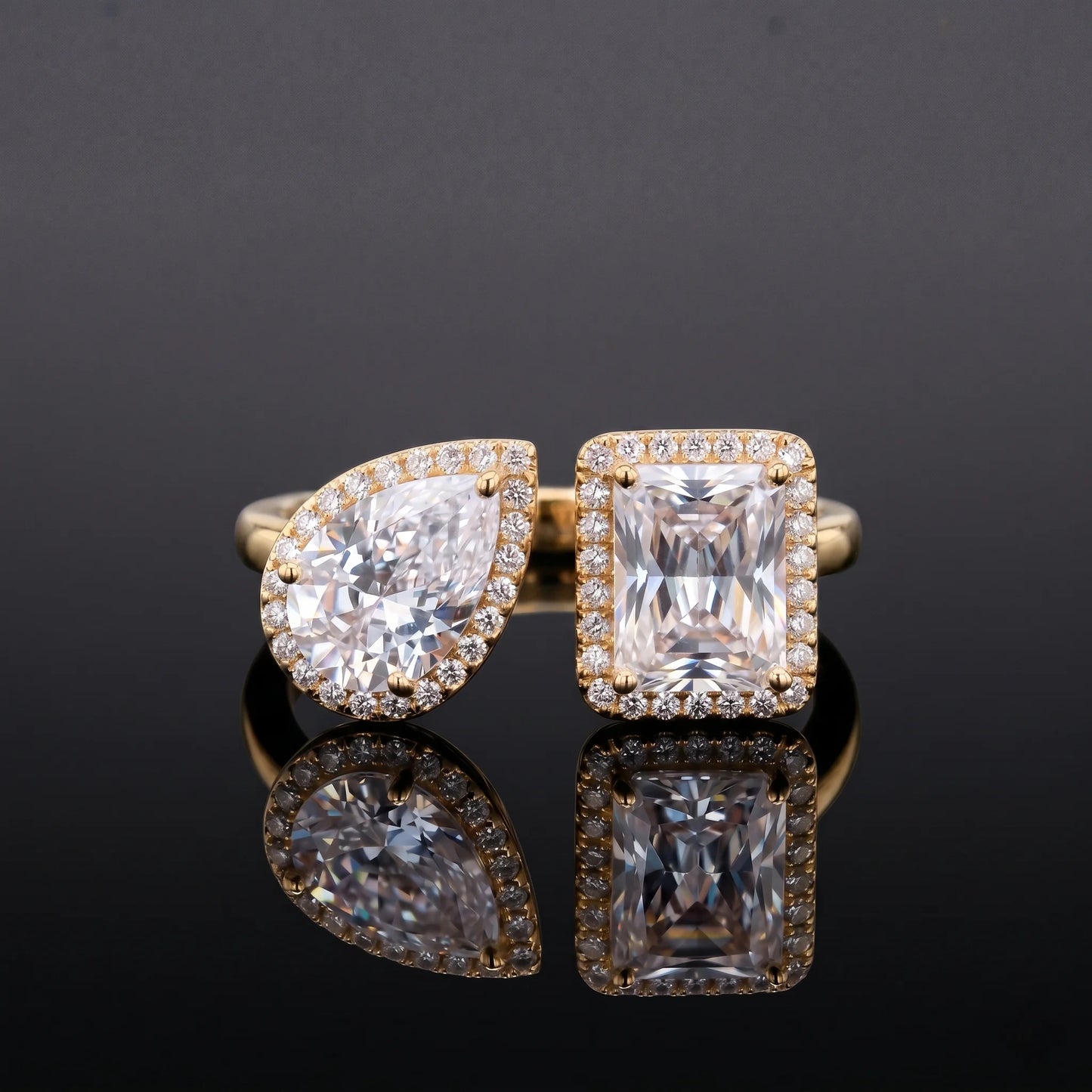 Luxora Dual Radiance Halo Open Ring