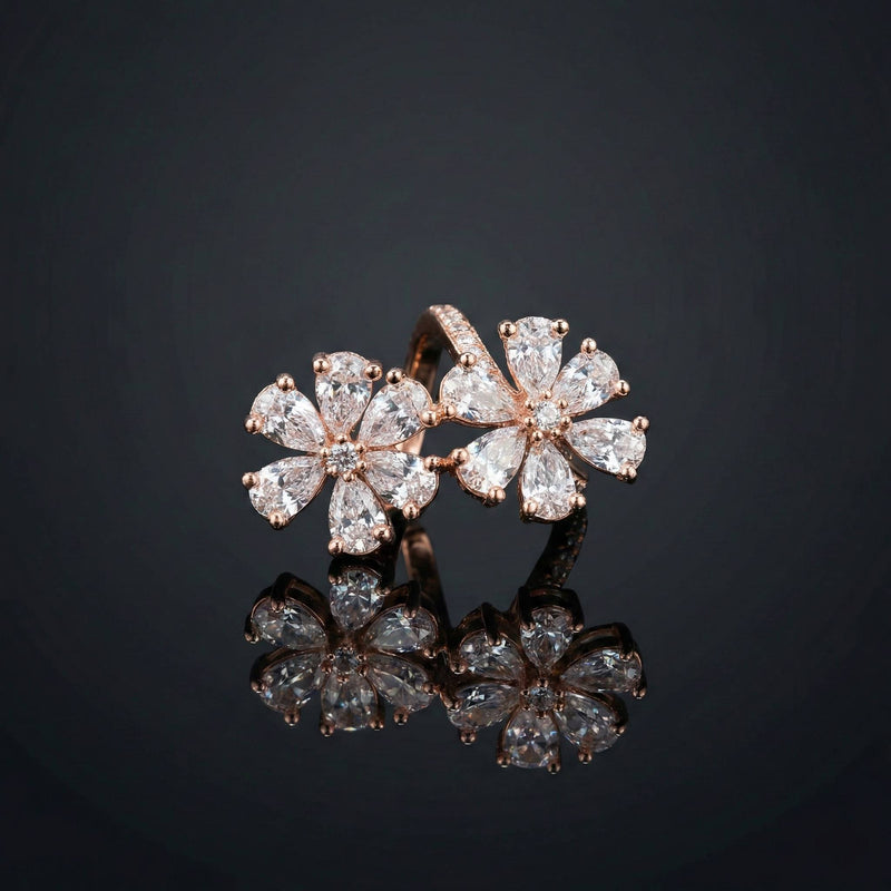 Luxora Twin Floral Ring