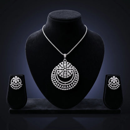 Luxora Celestial Cascade Diamond Pendant Set