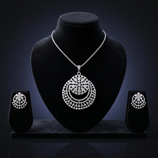 Luxora Celestial Cascade Diamond Pendant Set