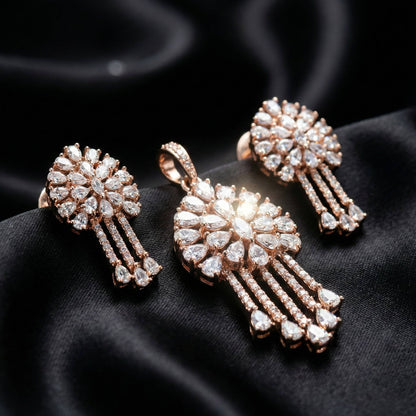 Luxora Floral Design with Chain Danglers