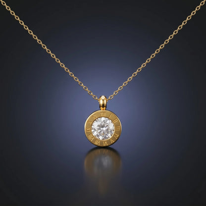 Luxora Eternal Time Crystal Pendant Necklace