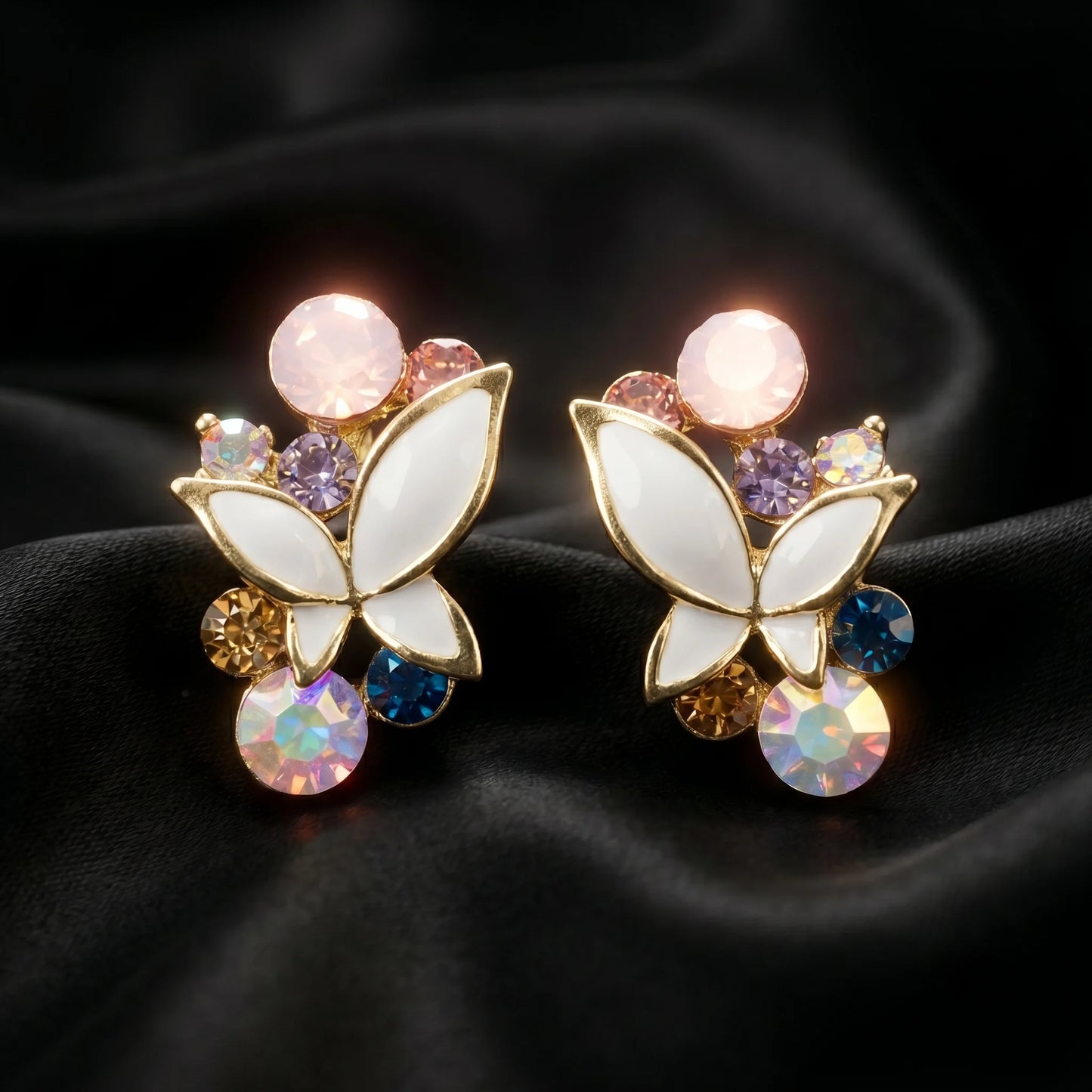 Luxora Aurora Butterfly Bloom Stud Earrings