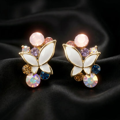 Luxora Aurora Butterfly Bloom Stud Earrings