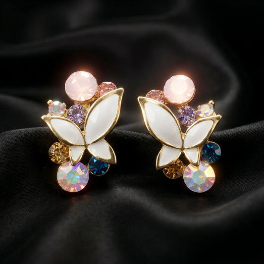 Luxora Aurora Butterfly Bloom Stud Earrings