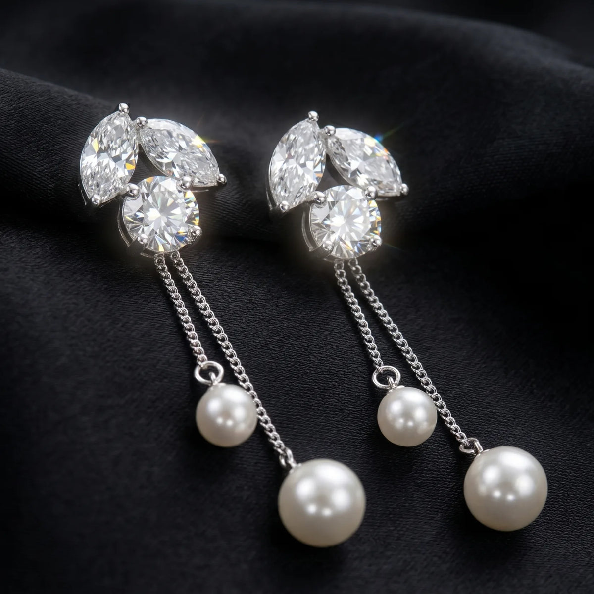 Luxora Celeste Pearl Drop Earrings
