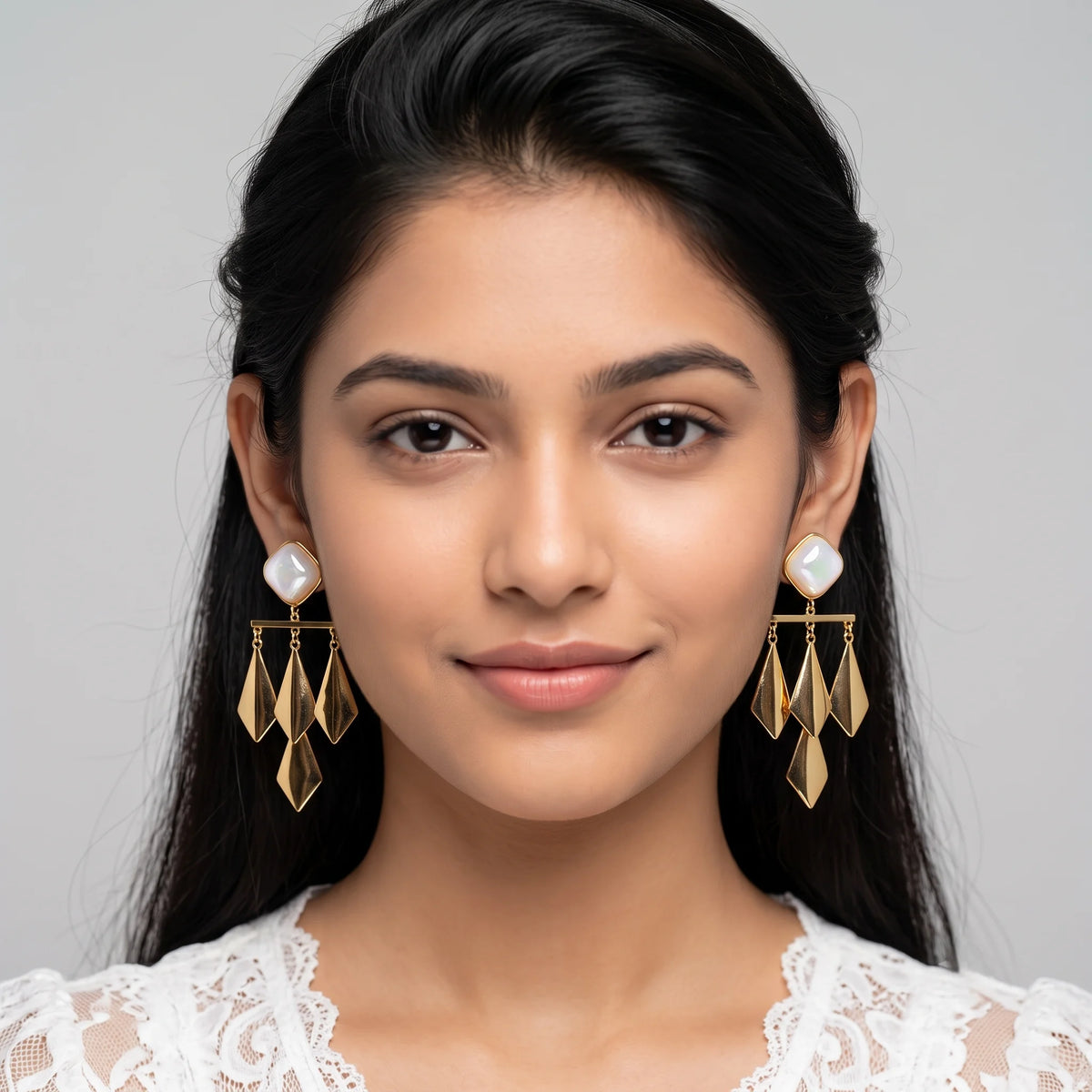 Luxora Aurora Pearl Cascade Earrings