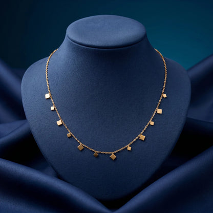 Luxora Golden Geo Charm Necklace