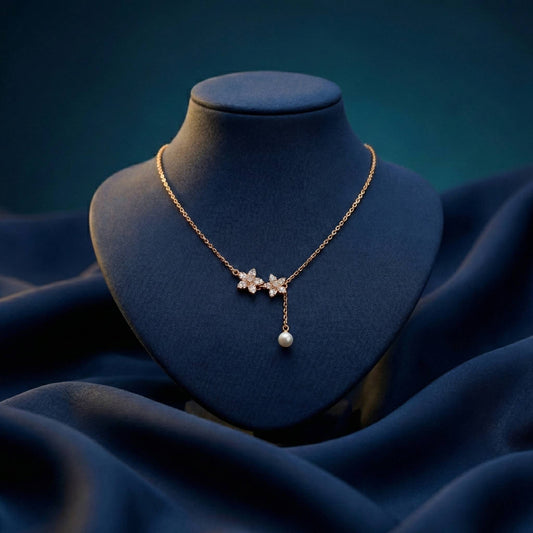 Luxora Two Flowers with Pearl