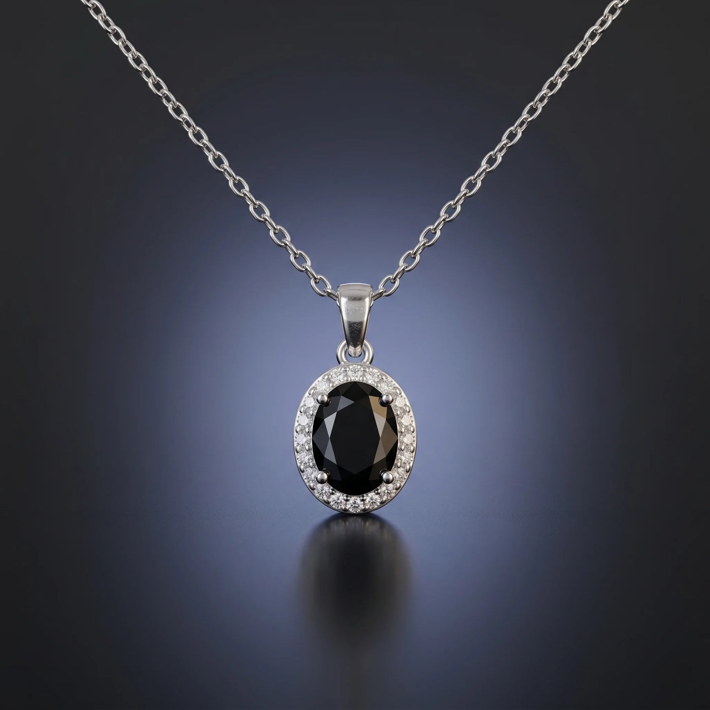 Luxora Midnight Onyx Halo Pendant