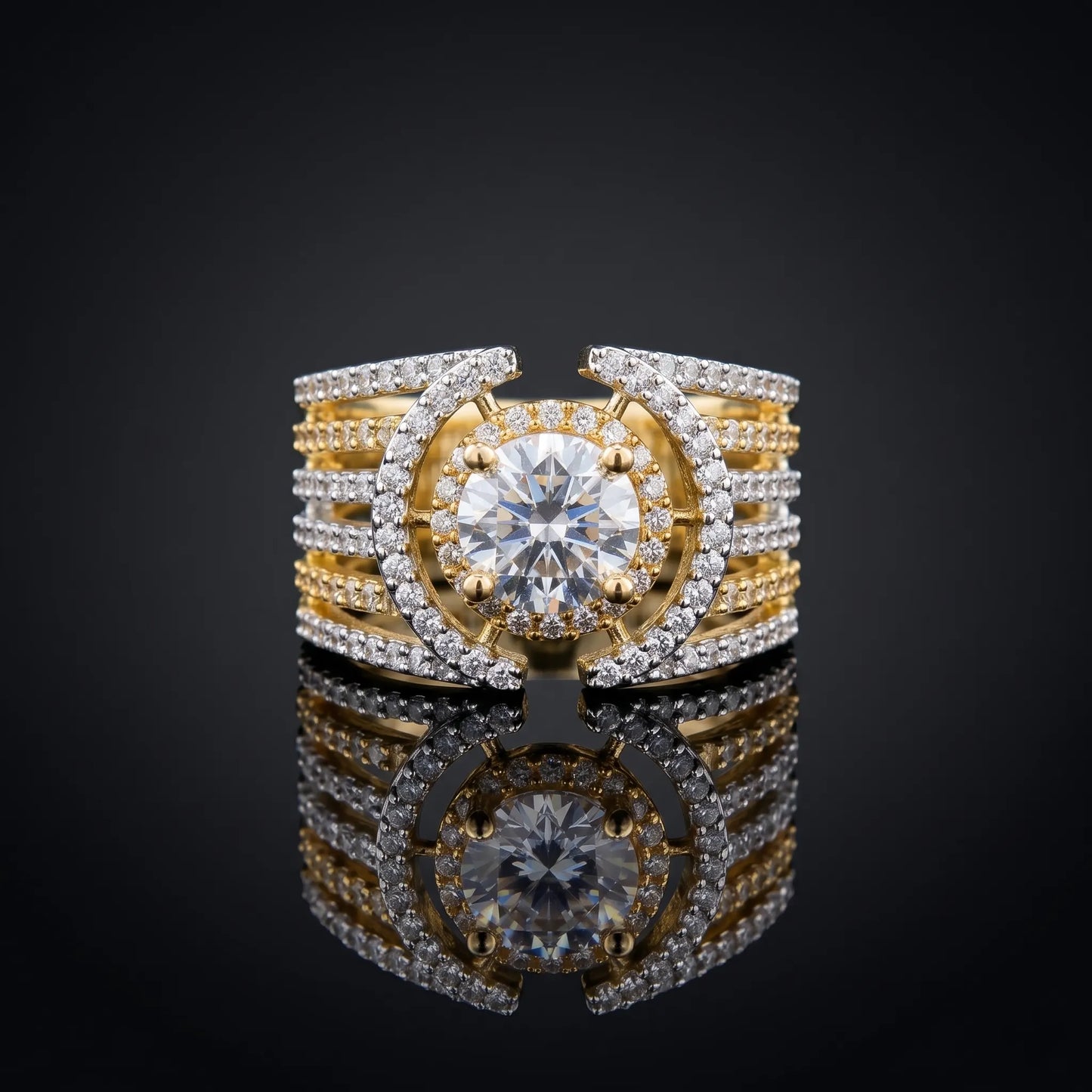 Luxora Imperial Halo Luxe Statement Ring