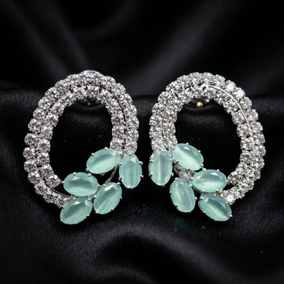 Luxora Rose Blossom Crystal Earrings
