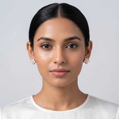 Luxora Ethereal Crystal Bloom Earrings