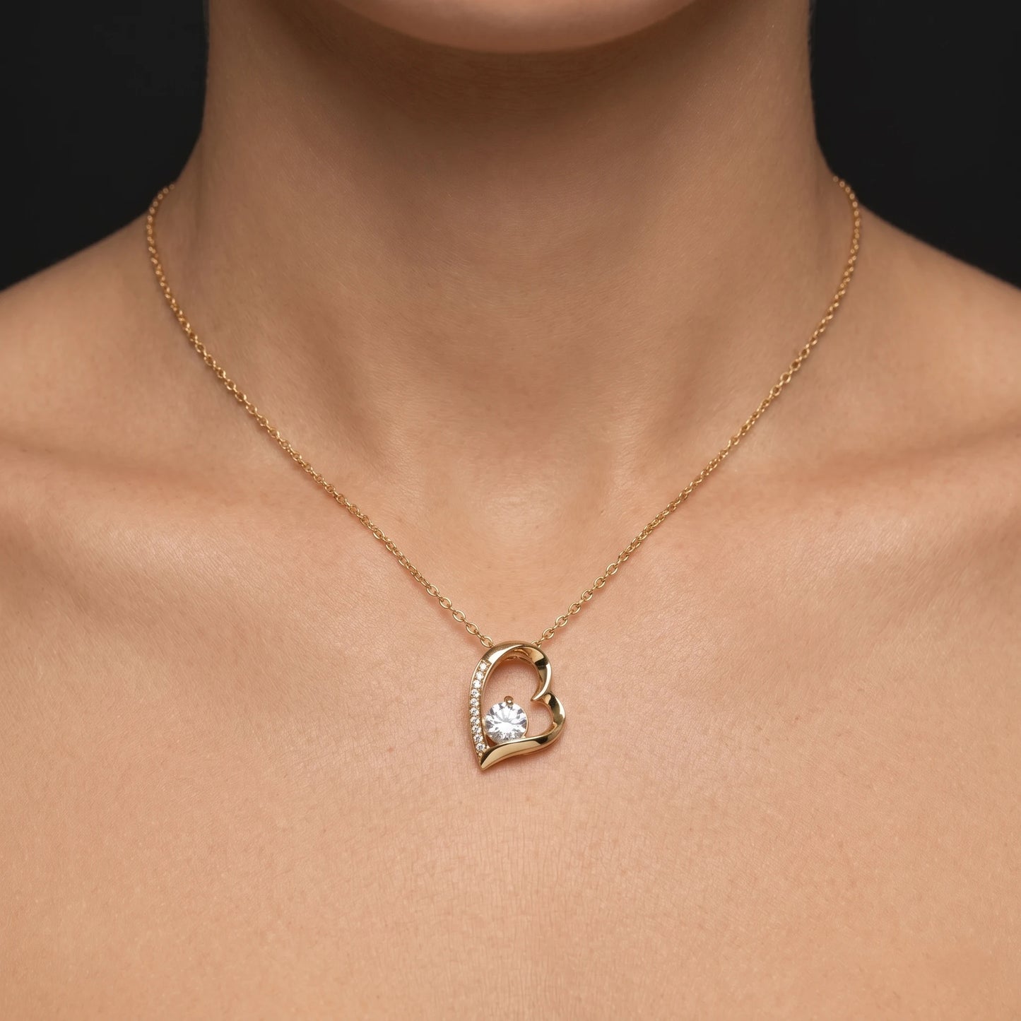 Luxora Radiant Heart Solitaire Pendant