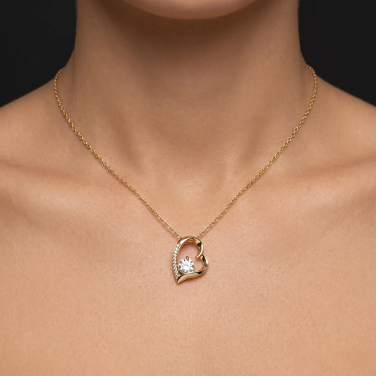 Luxora Radiant Heart Solitaire Pendant