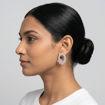 Luxora Rose Blossom Crystal Earrings