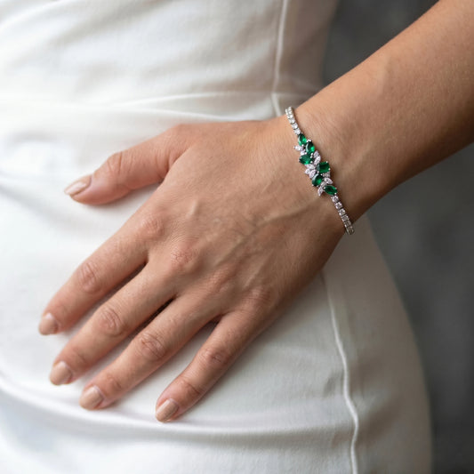Luxora Emerald Bloom Vine Bracelet