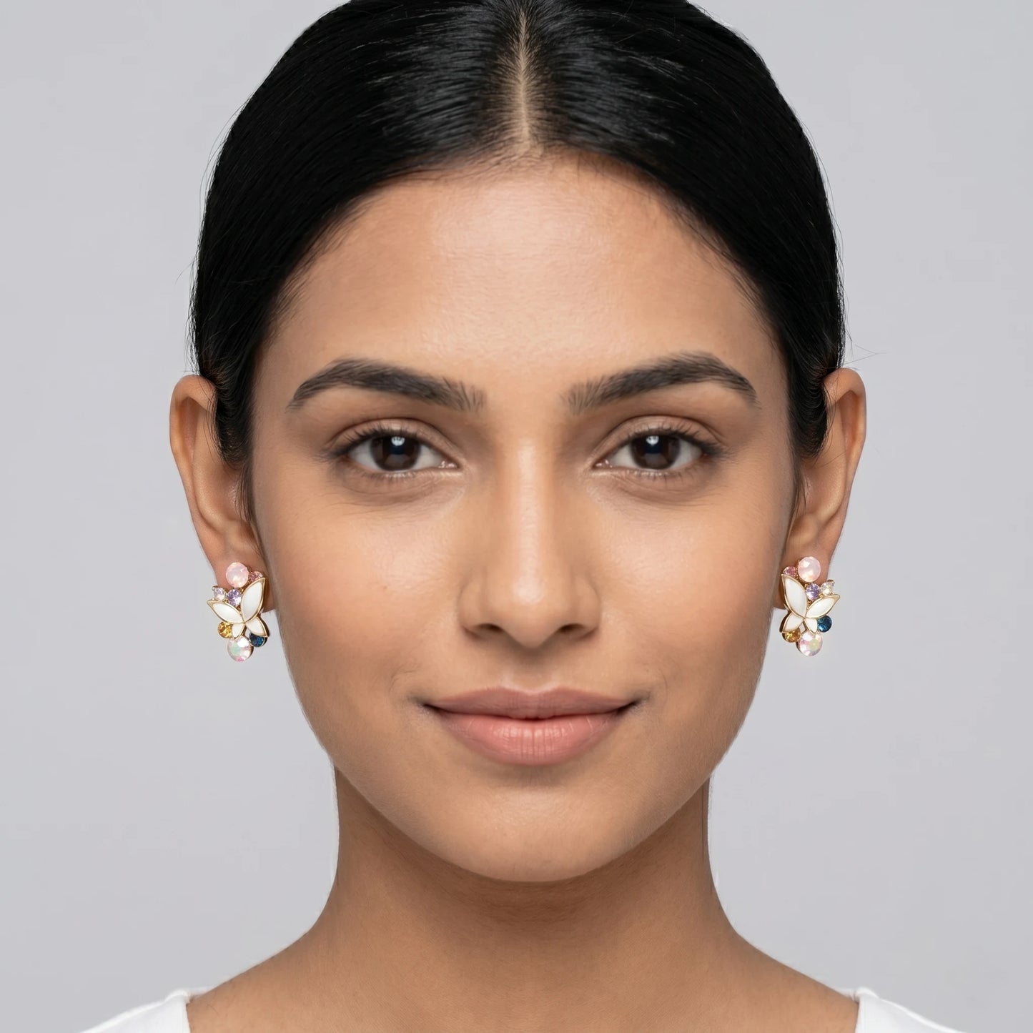Luxora Aurora Butterfly Bloom Stud Earrings