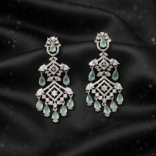 Luxora Silver AD with Mint Green Drops