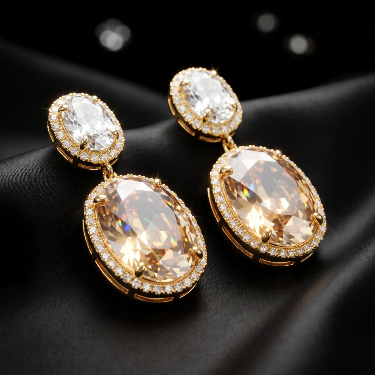Luxora Celestia Crystal Drop Earrings