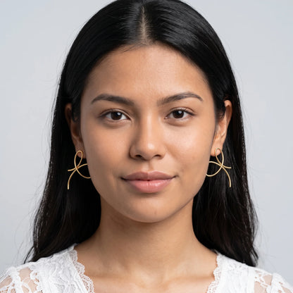 Luxora Eternal Bow Sculptural Earrings