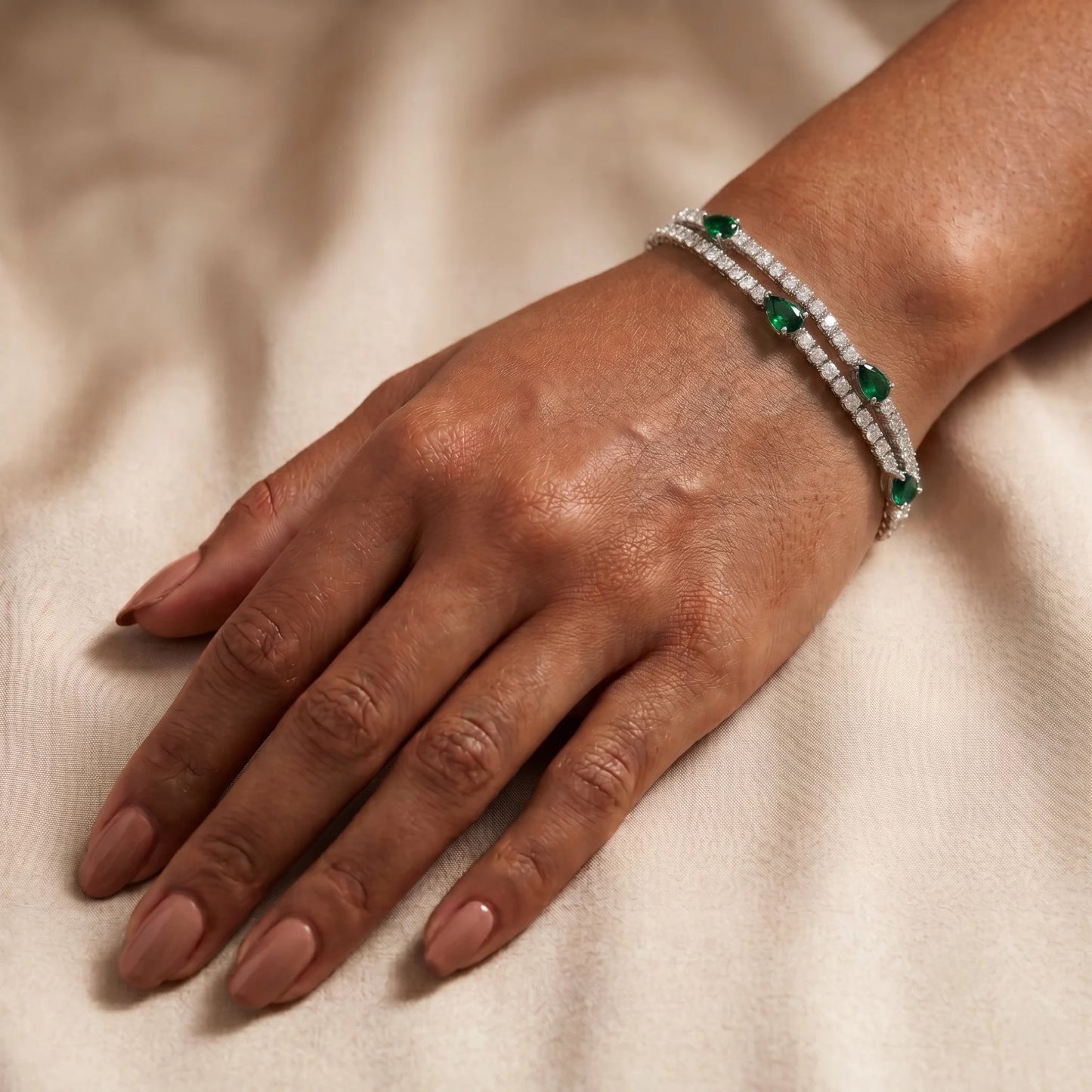 Luxora Midnight Sparkle Dual-Line Bracelet