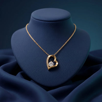 Luxora Radiant Heart Solitaire Pendant