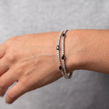 Luxora Midnight Sparkle Dual-Line Bracelet