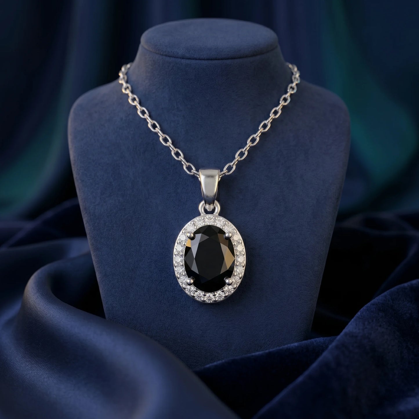 Luxora Midnight Onyx Halo Pendant