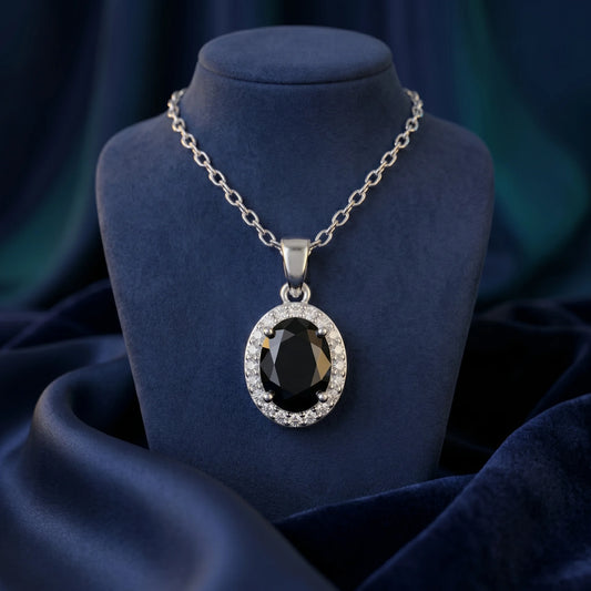 Luxora Midnight Onyx Halo Pendant