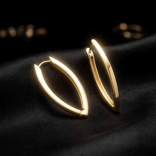 Luxora Sleek Arc Hoop Earrings