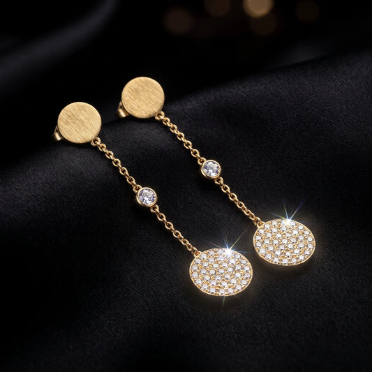 Luxora Celeste Crystal Chain Drop Earrings