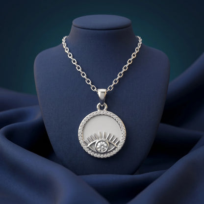 Luxora Luna Guardian Eye Pendant Necklace