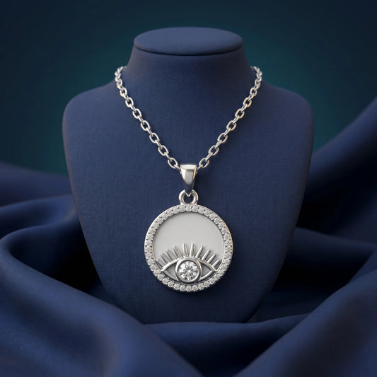 Luxora Luna Guardian Eye Pendant Necklace