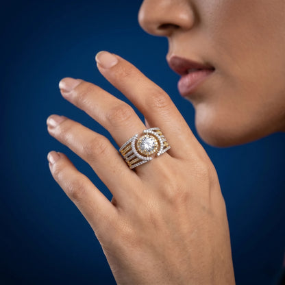 Luxora Imperial Halo Luxe Statement Ring