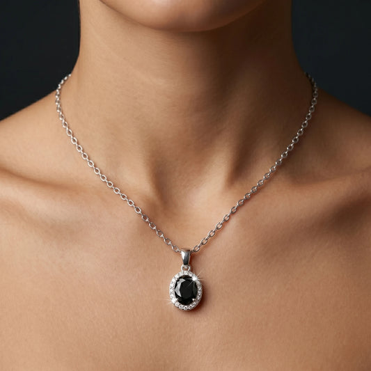 Luxora Midnight Onyx Halo Pendant