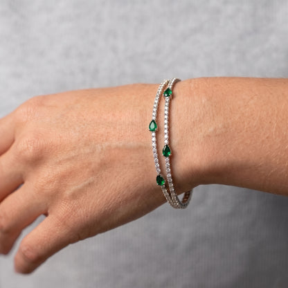 Luxora Midnight Sparkle Dual-Line Bracelet