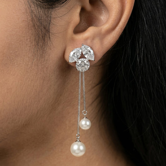 Luxora Celeste Pearl Drop Earrings