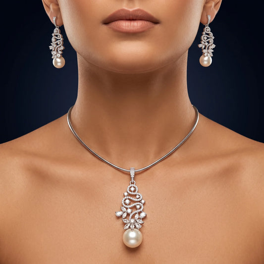 Luxora Pearl Cascade Vine Pendant Set