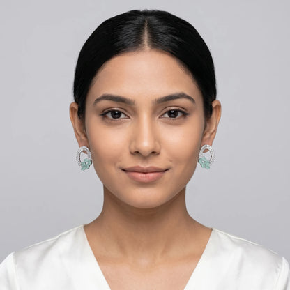 Luxora Rose Blossom Crystal Earrings