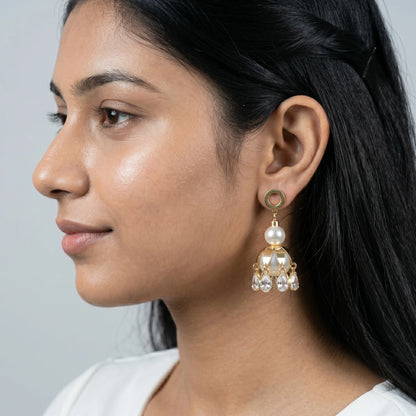 Luxora Pearl Cascade Chandelier Earrings