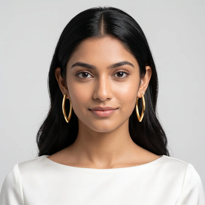 Luxora Sleek Arc Hoop Earrings