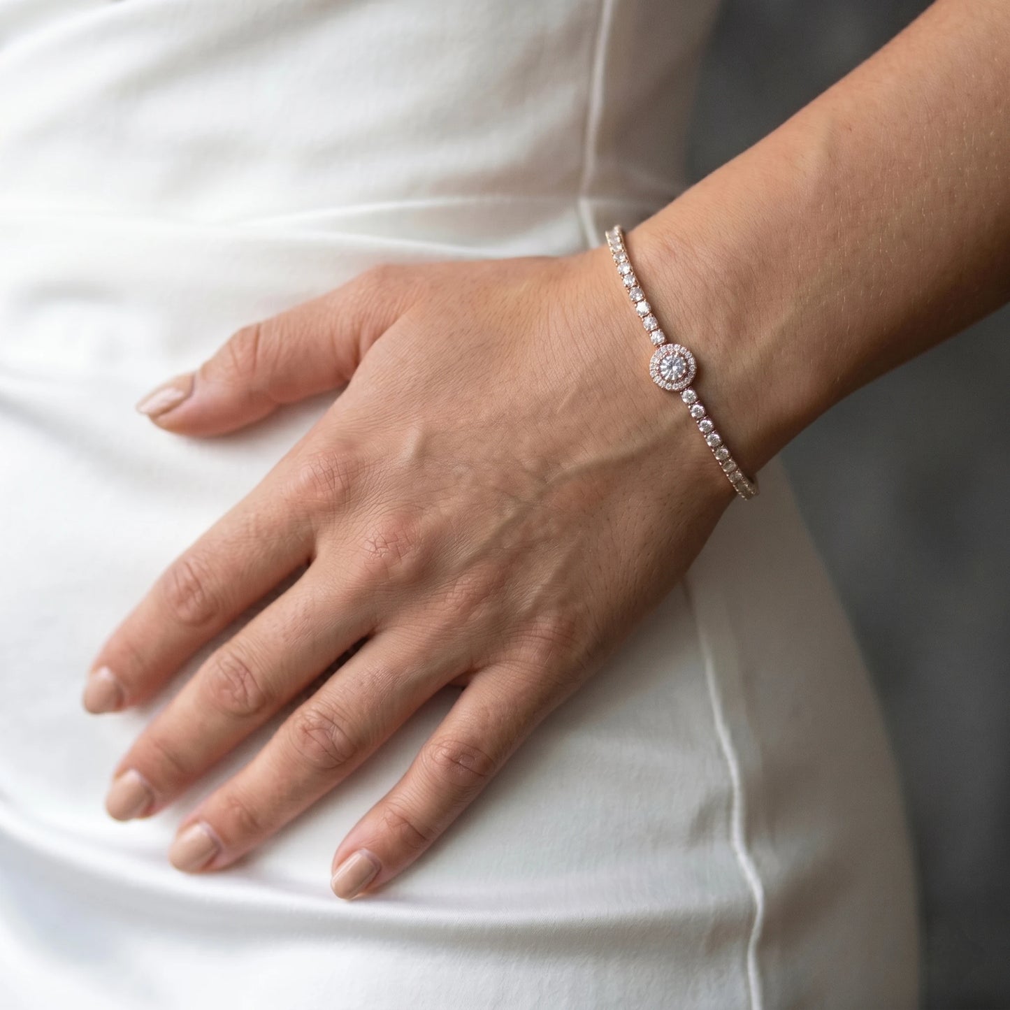 Luxora Celestial Halo Solitaire Bracelet